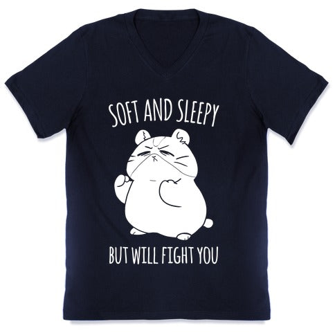 Soft and Sleepy, But Will Fight You Hamster V-Neck